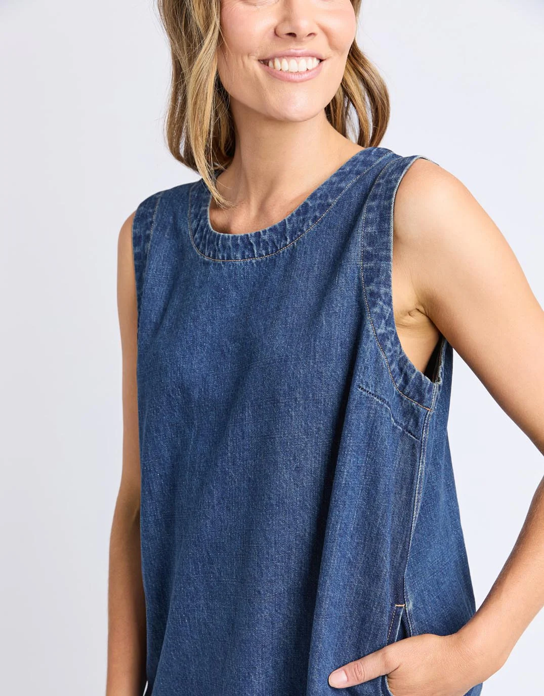 Sonny Denim Dress - Dark Blue - Image 10