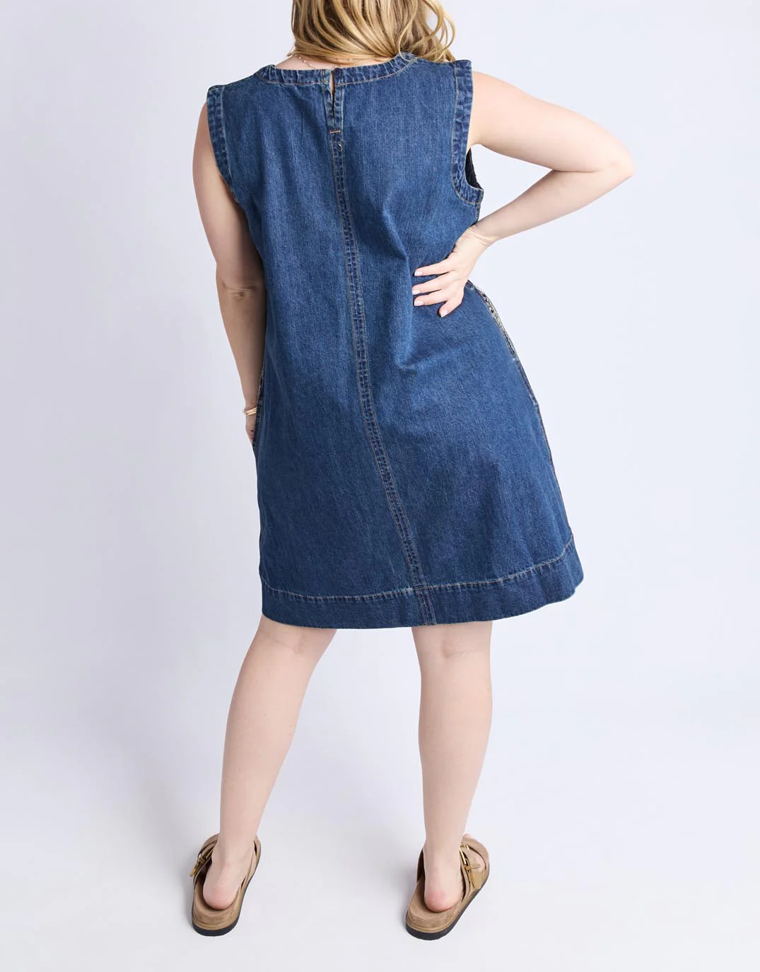 Sonny Denim Dress - Dark Blue - Image 13