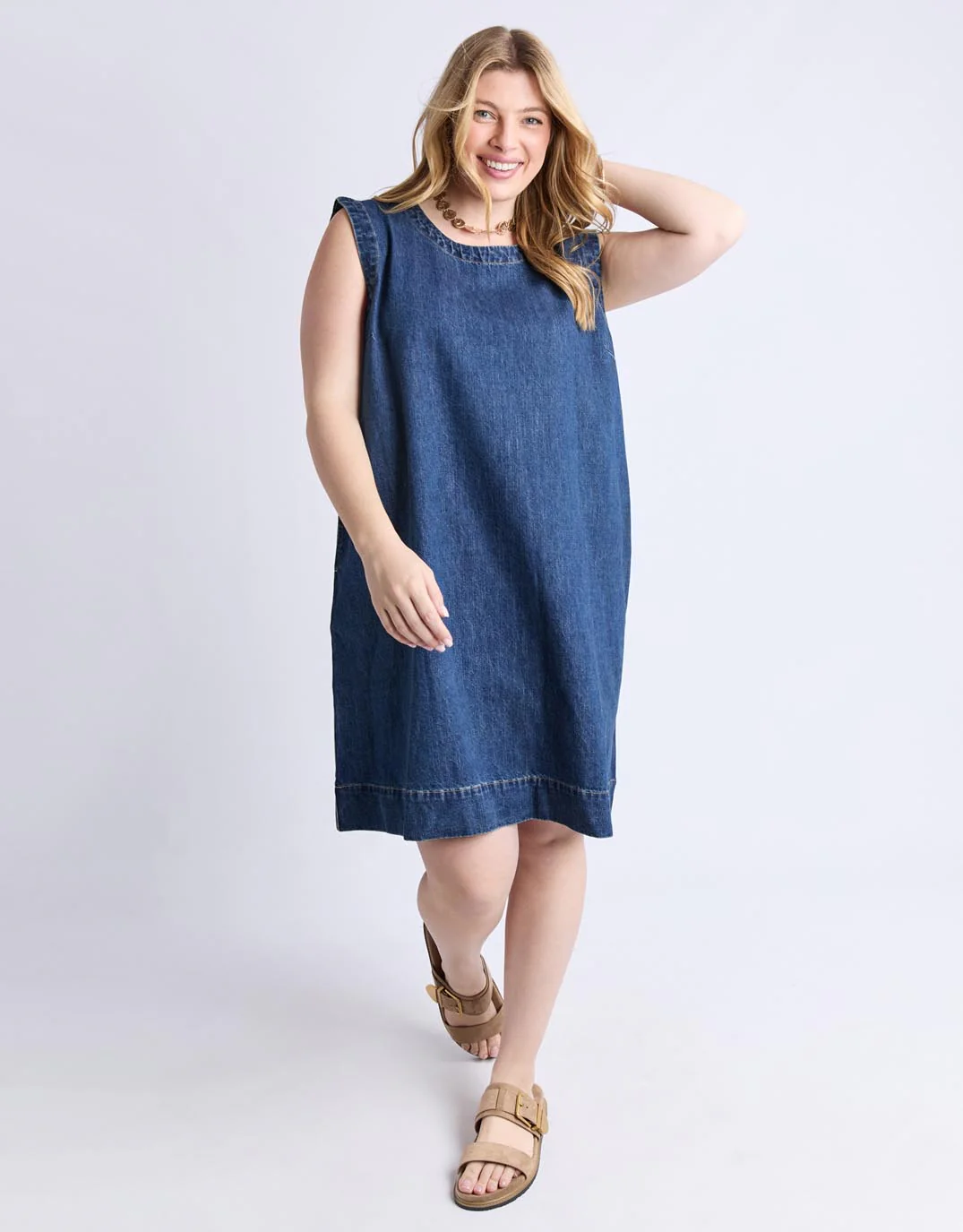 Sonny Denim Dress - Dark Blue - Image 3