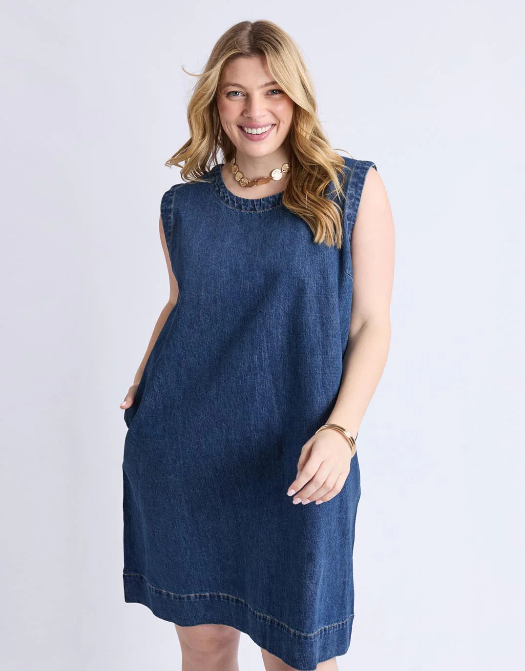 Sonny Denim Dress - Dark Blue - Image 5