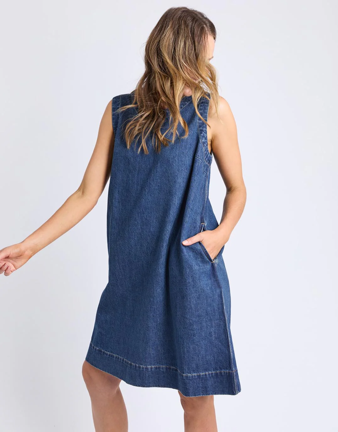 Sonny Denim Dress - Dark Blue - Image 6