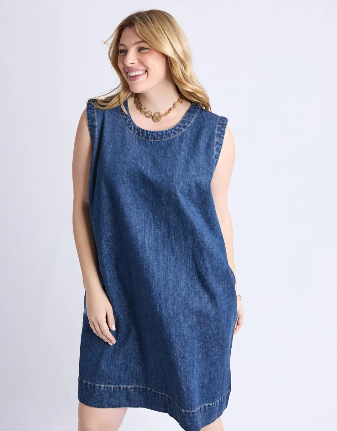Sonny Denim Dress - Dark Blue - Image 7