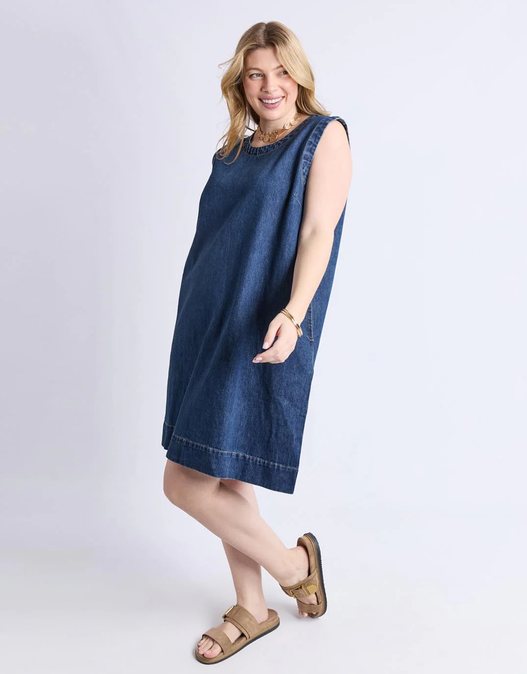 Sonny Denim Dress - Dark Blue - Image 9