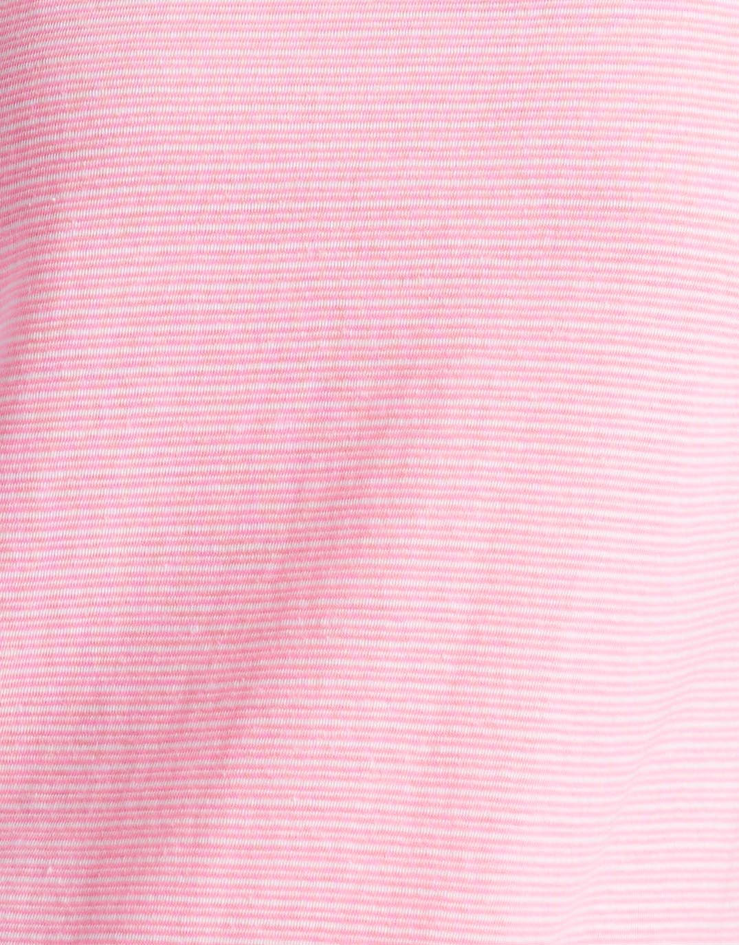 Sorbet Stripe Round Neck Tee - Neon Pink - Image 6