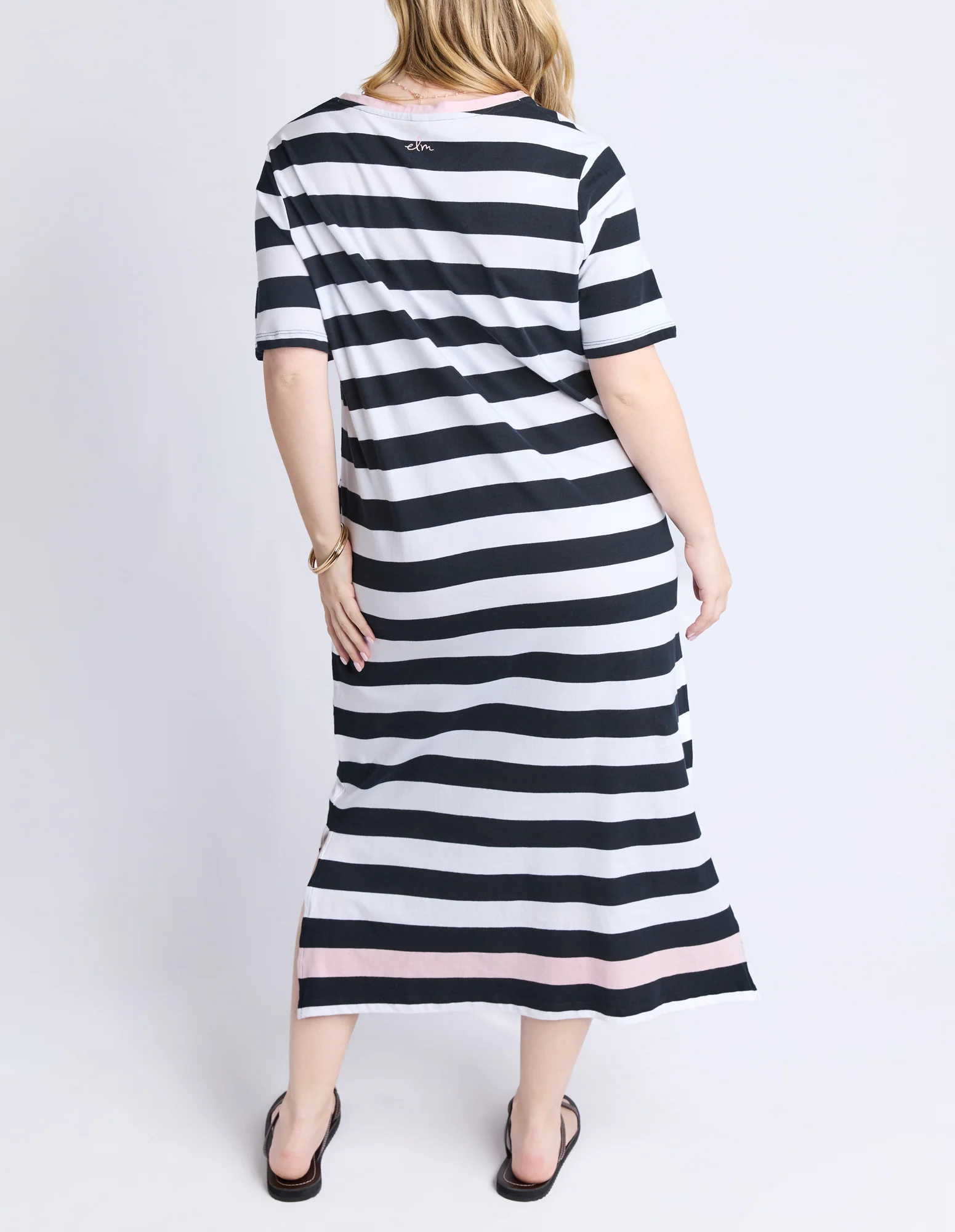 Sorrento Dress - Black & White Stripe - Image 6