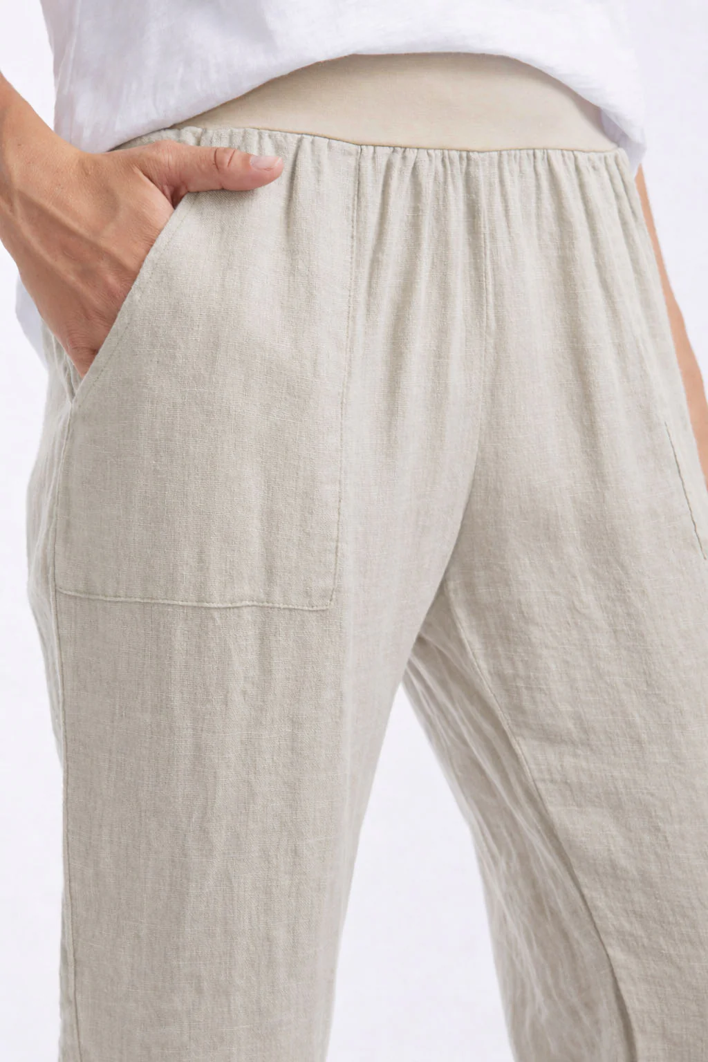 Sorrento Linen Pants - Beige - Image 4
