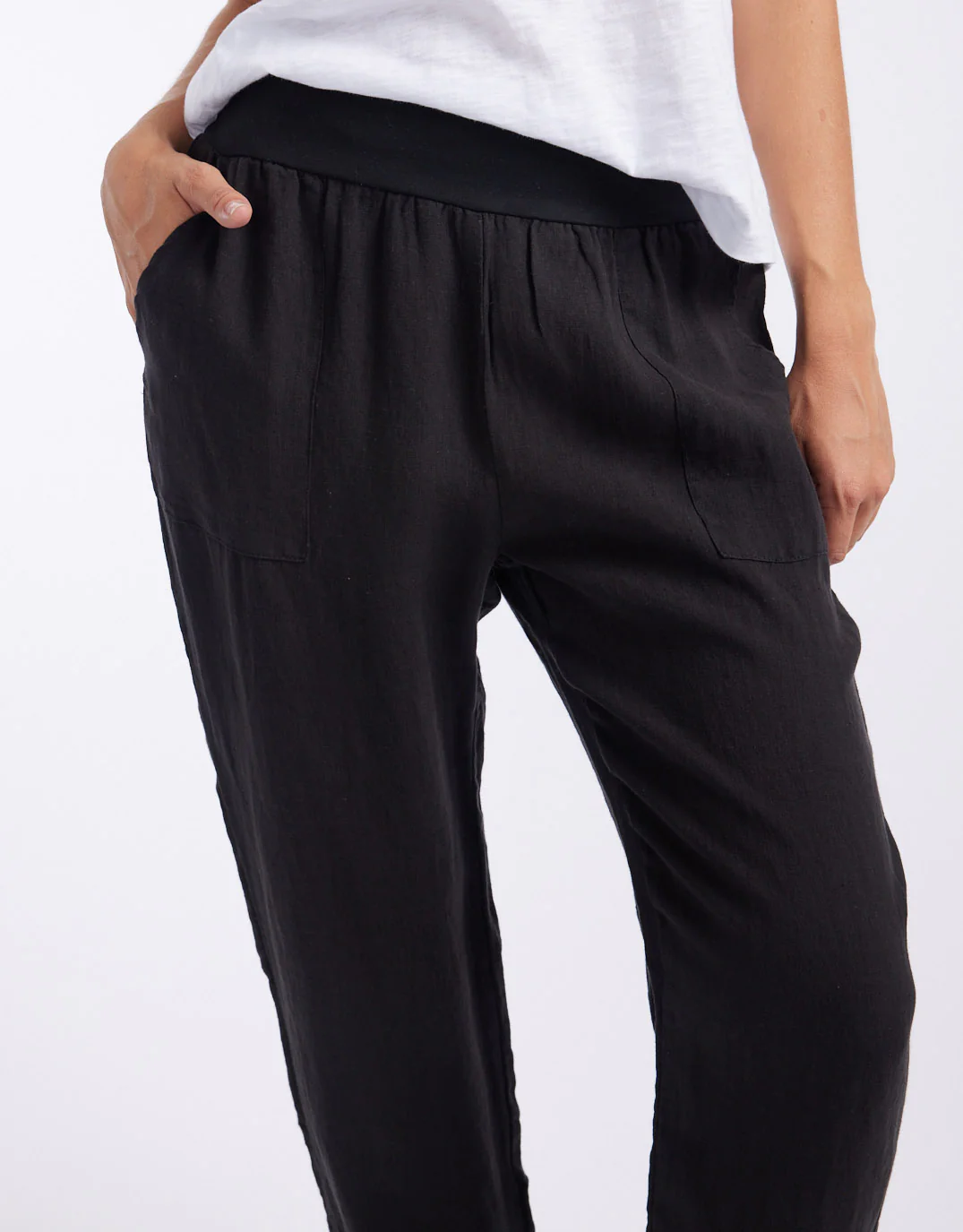 Sorrento Linen Pants - Black - Image 3