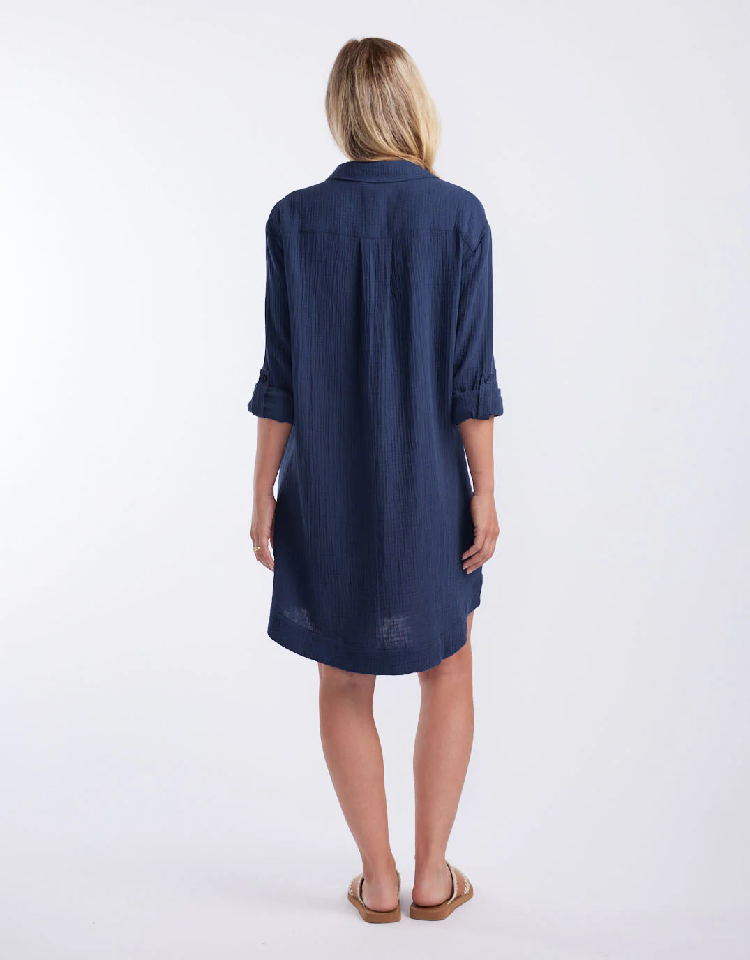 St Barts Dress - Ink / Sorbet Orange - Image 8