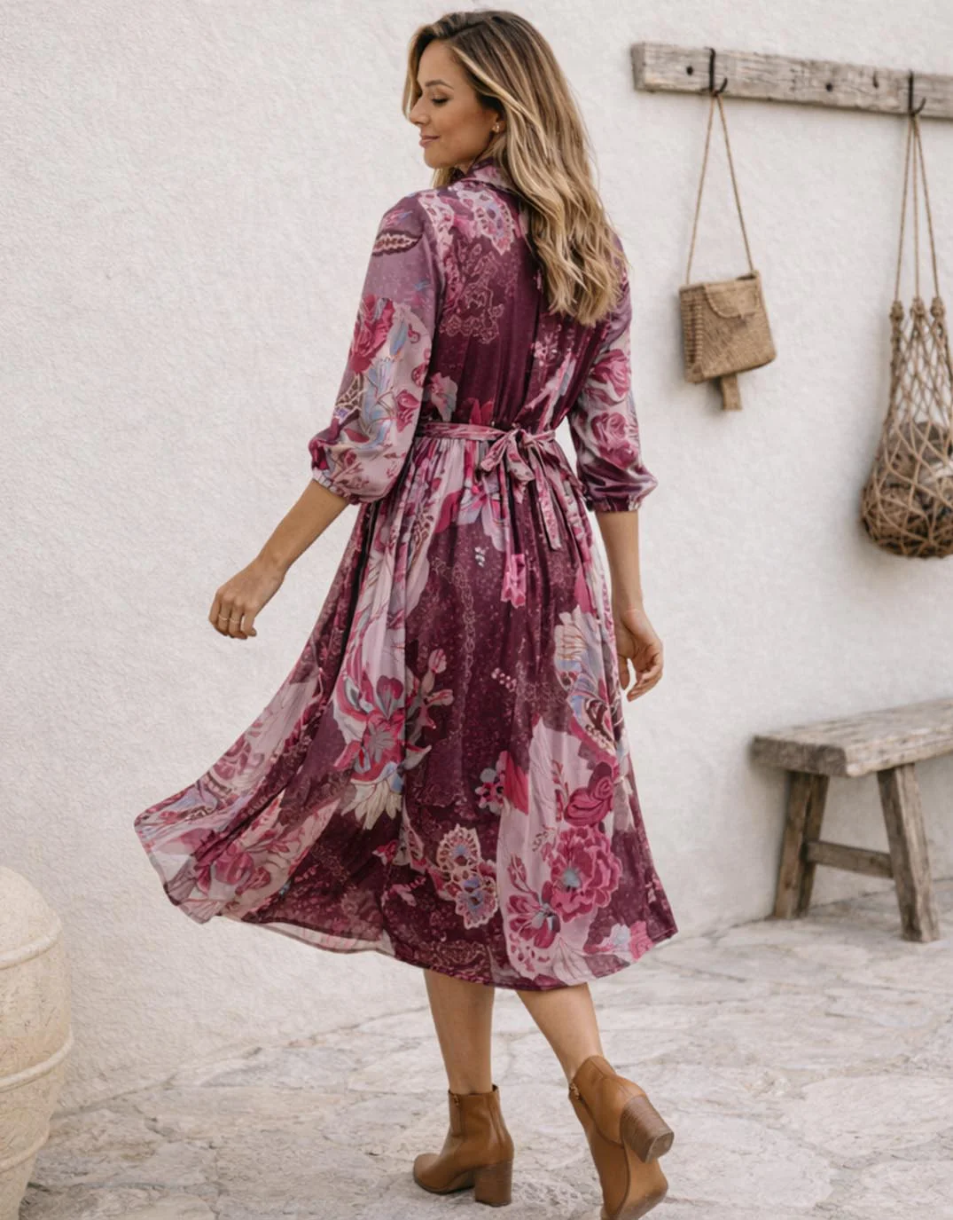 St Tropez Dress - Berry Multi - Image 4