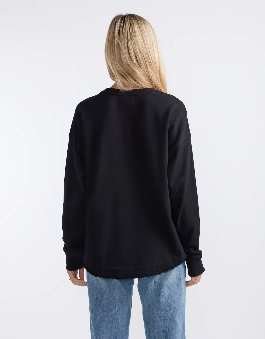 Staple Scoop Hem Sweat - Black - Image 10