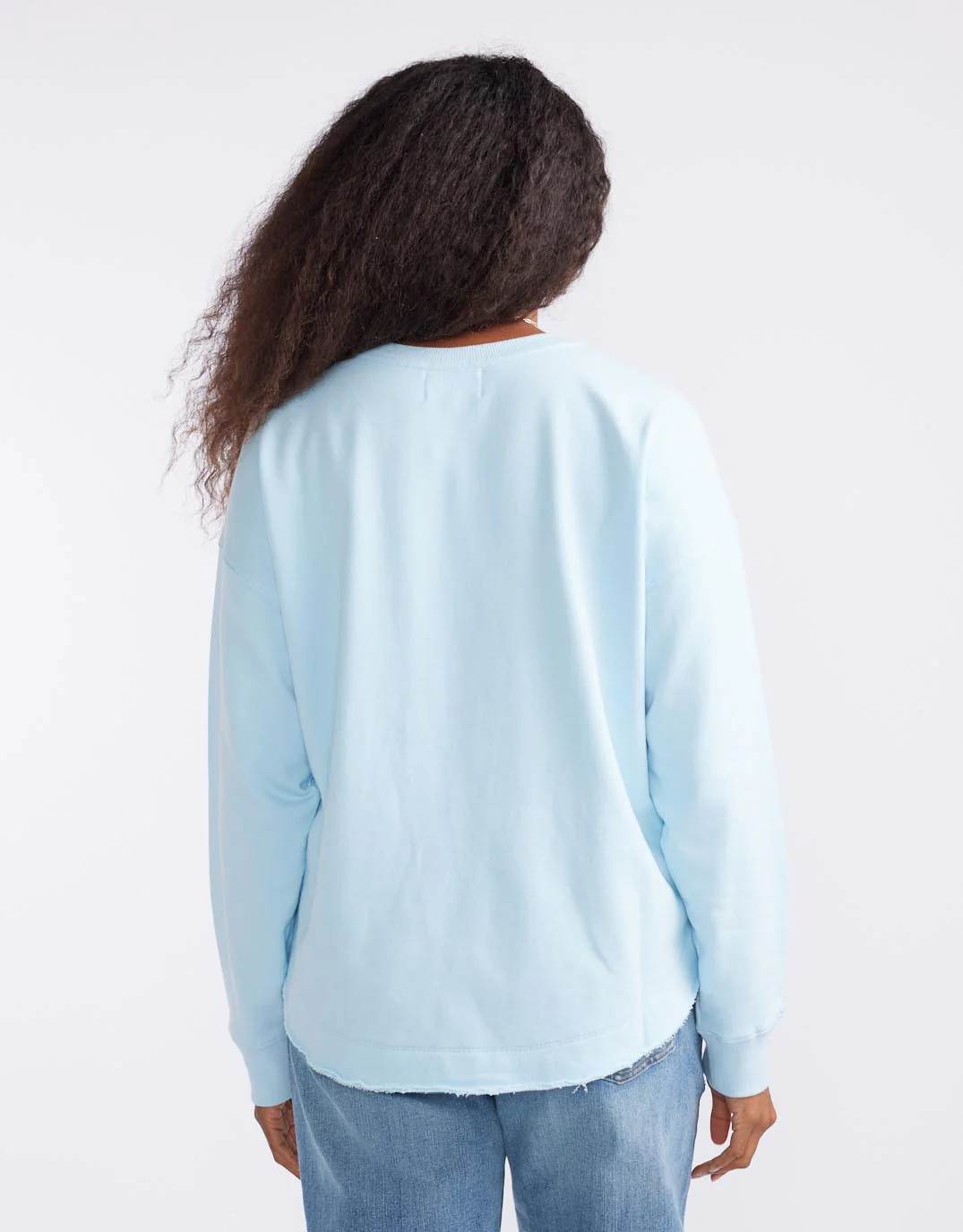 Staple Scoop Hem Sweat - Ice Blue - Image 7