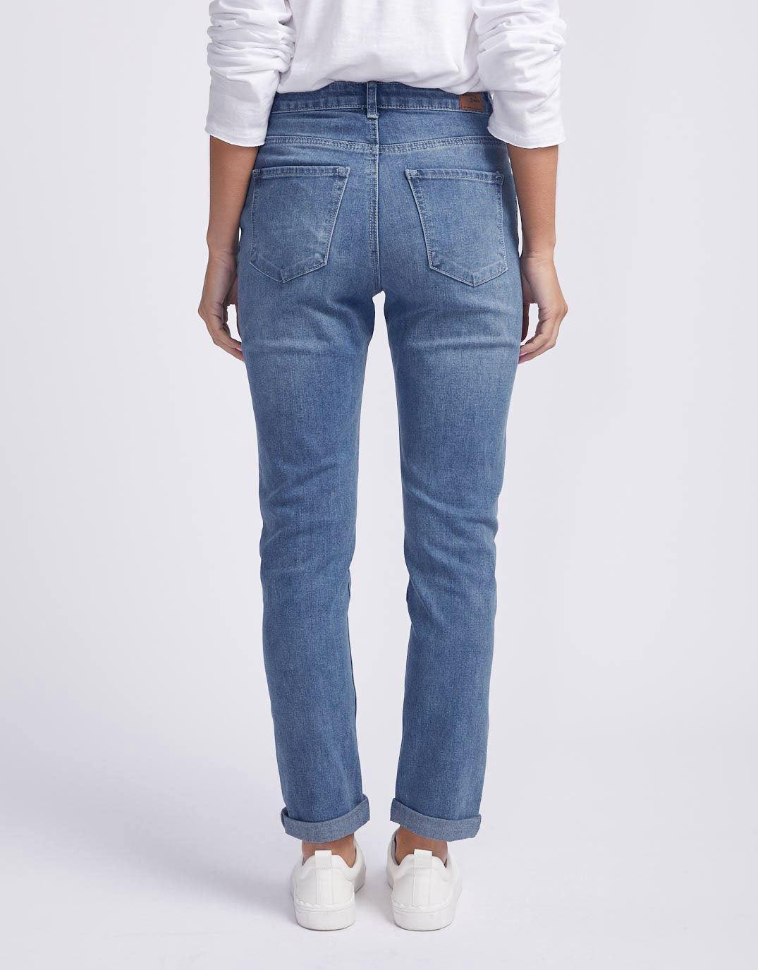 Stretch Mom Jean - Mid Blue Wash - Image 3