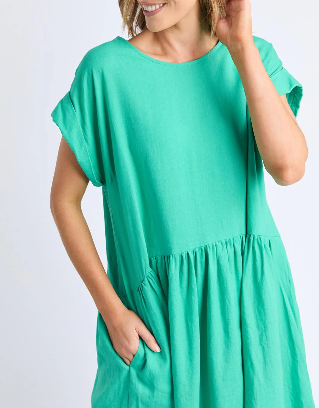 Sunset Hour Solid Dress Dress - Gumdrop Green - Image 10