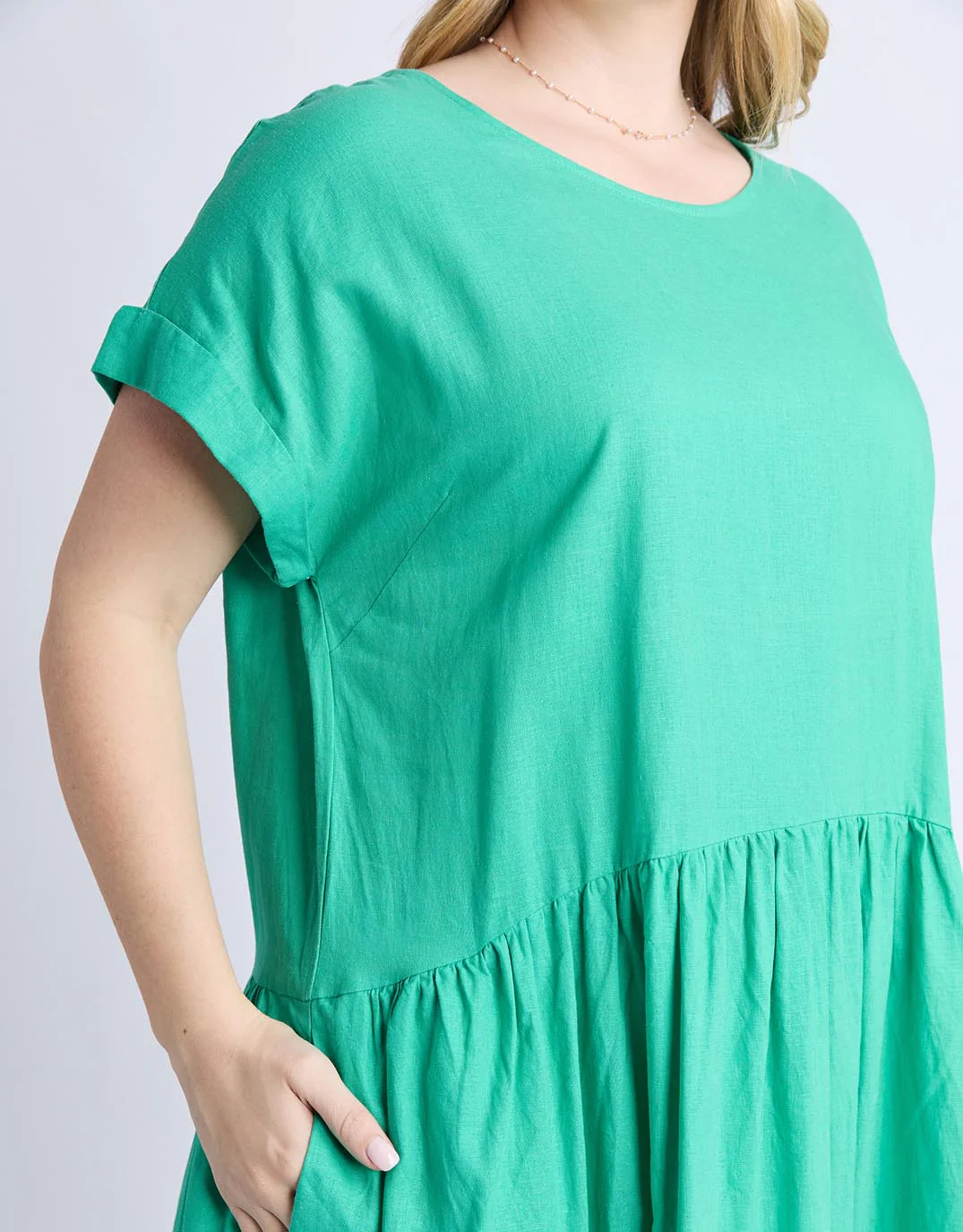 Sunset Hour Solid Dress Dress - Gumdrop Green - Image 11