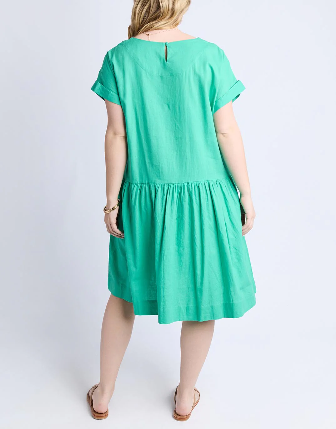 Sunset Hour Solid Dress Dress - Gumdrop Green - Image 13