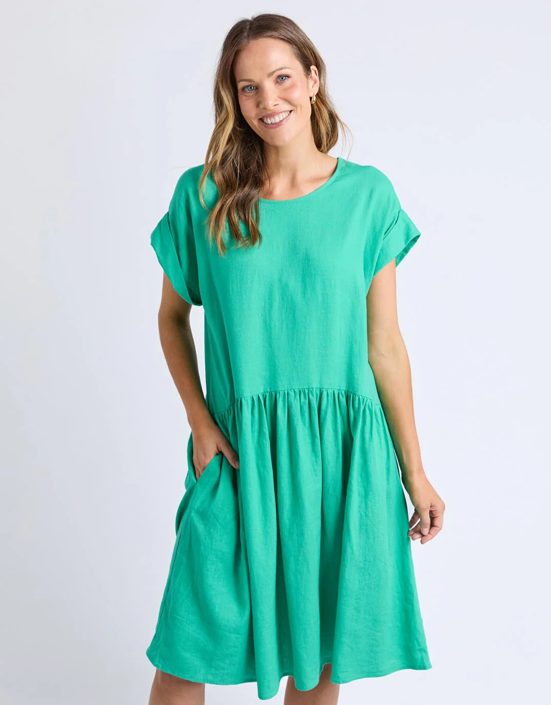Sunset Hour Solid Dress Dress - Gumdrop Green - Image 6