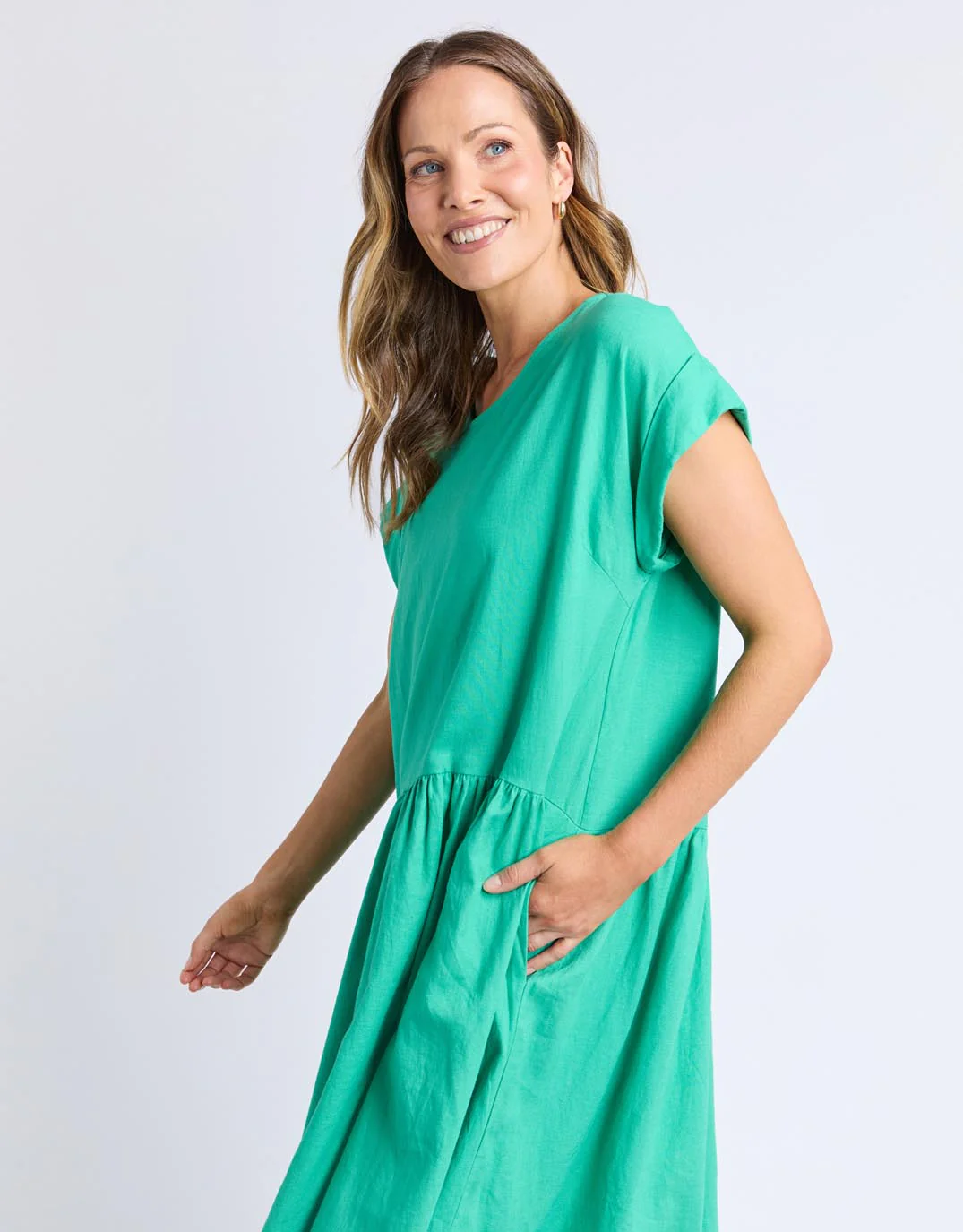 Sunset Hour Solid Dress Dress - Gumdrop Green - Image 8