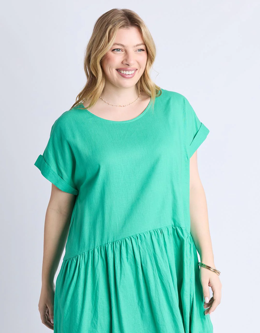 Sunset Hour Solid Dress Dress - Gumdrop Green - Image 9