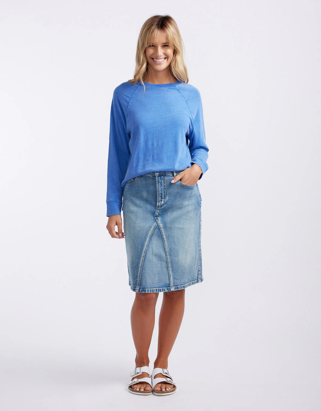 Sunset Throw On Top - Danish Blue - Image 8