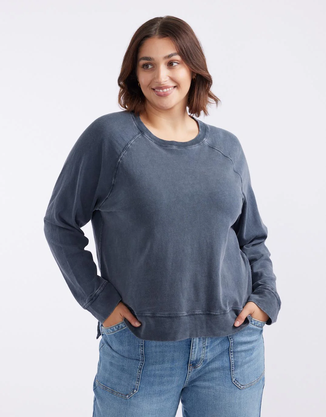 Sunset Throw On Top - Washed Navy - Image 7