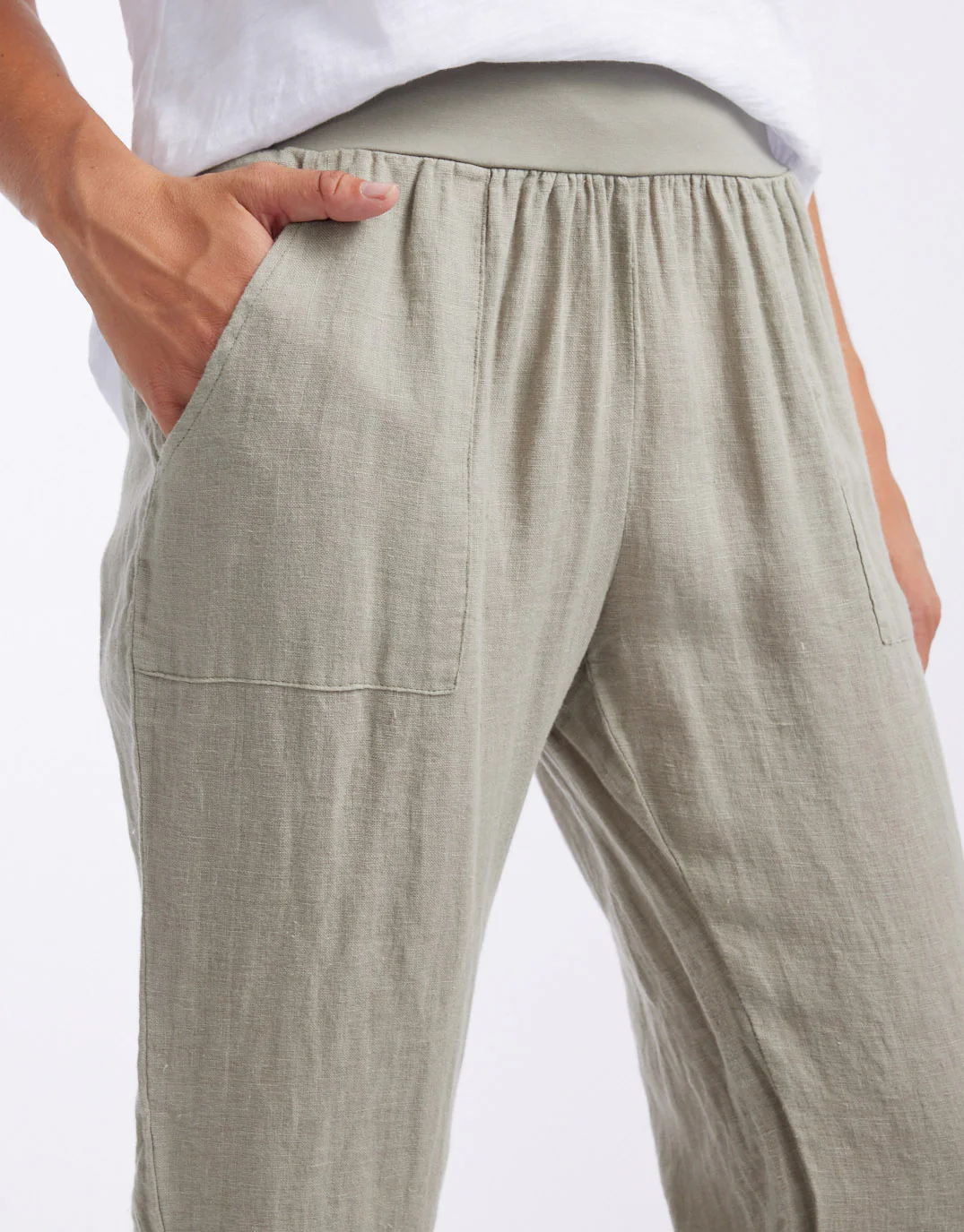 Sorrento Linen Pants - Khaki - Image 3