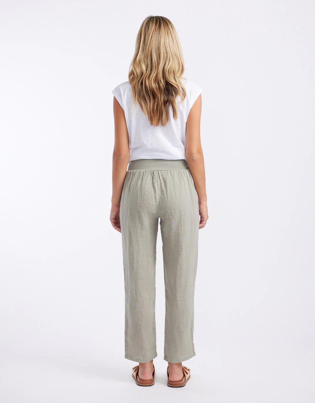 Sorrento Linen Pants - Khaki - Image 4