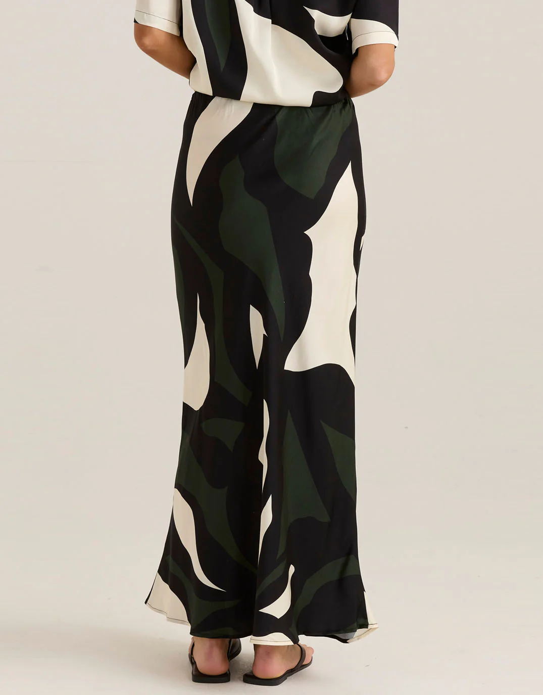 Tarni Satin Slip Skirt - Iris Abstract Print - Image 4