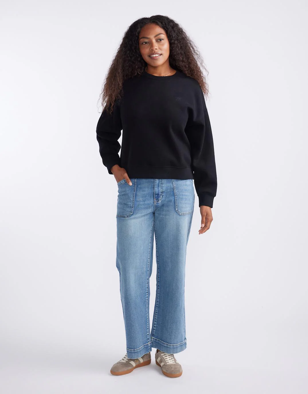 The Monogram Lounger Fleece Crew - Black - Image 10