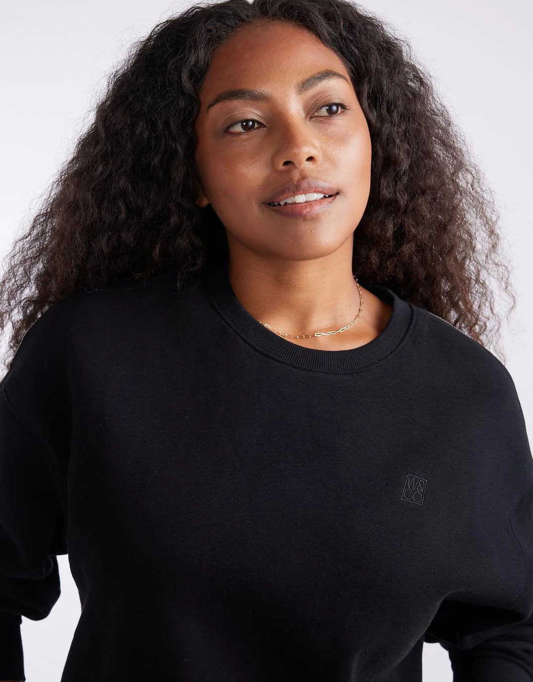 The Monogram Lounger Fleece Crew - Black - Image 11