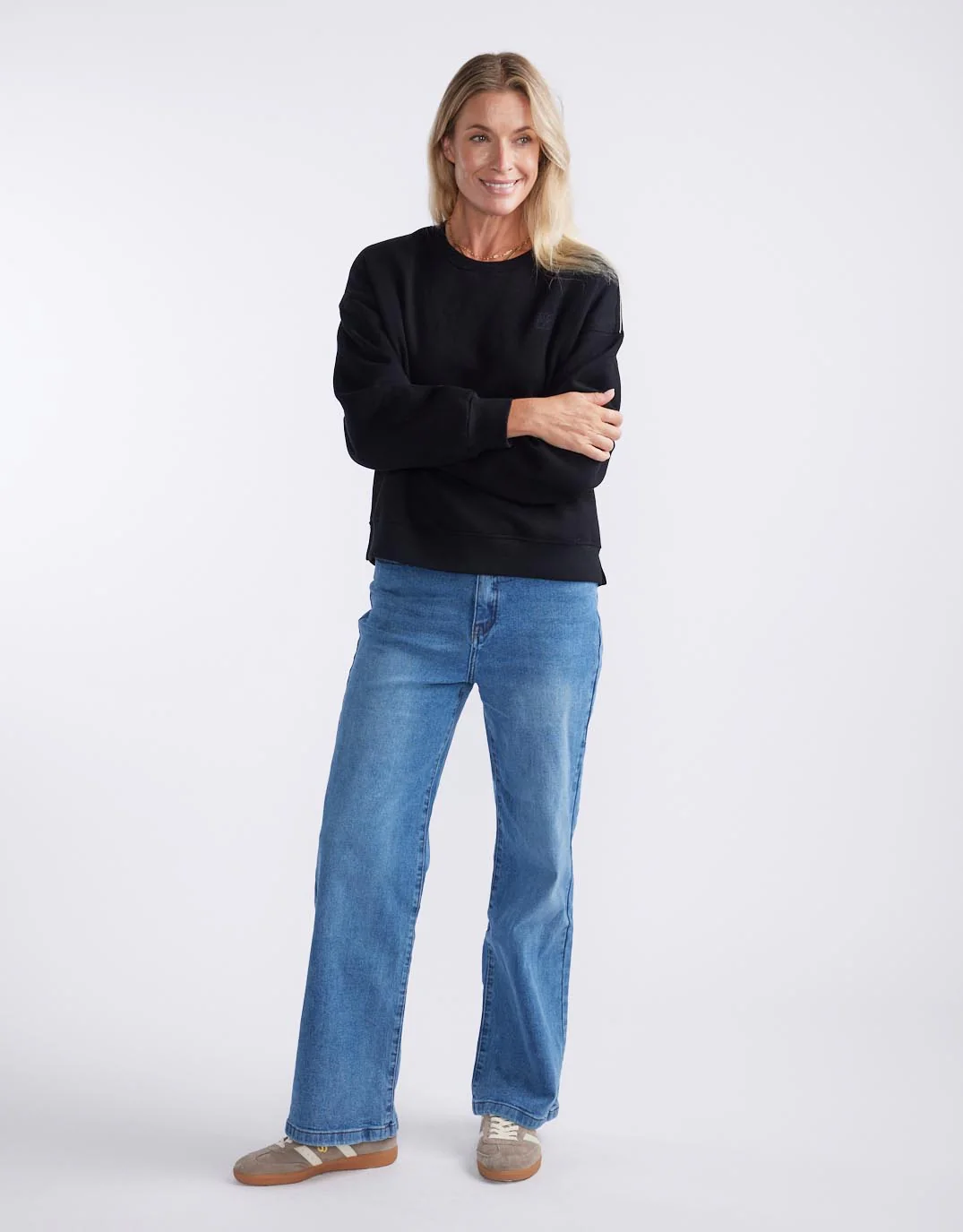 The Monogram Lounger Fleece Crew - Black - Image 6