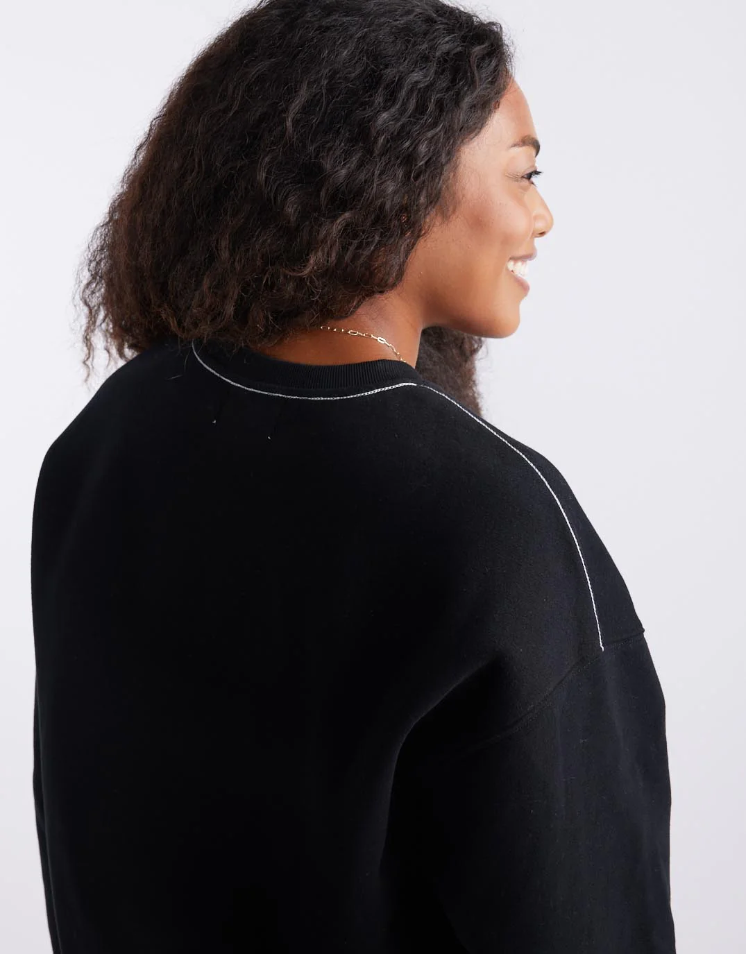 The Monogram Lounger Fleece Crew - Black - Image 9