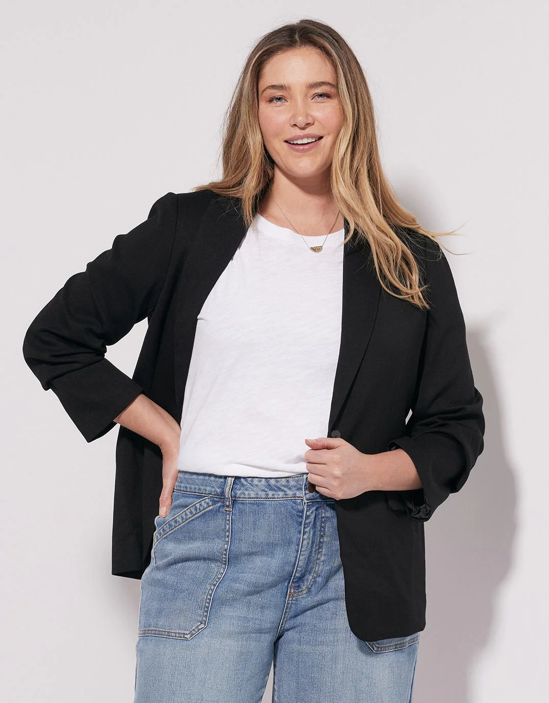 Timeless Ponte Blazer - Black - Image 5