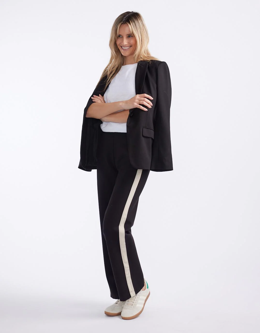 Timeless Straight Leg Ponte Pant - Black/Natural - Image 10