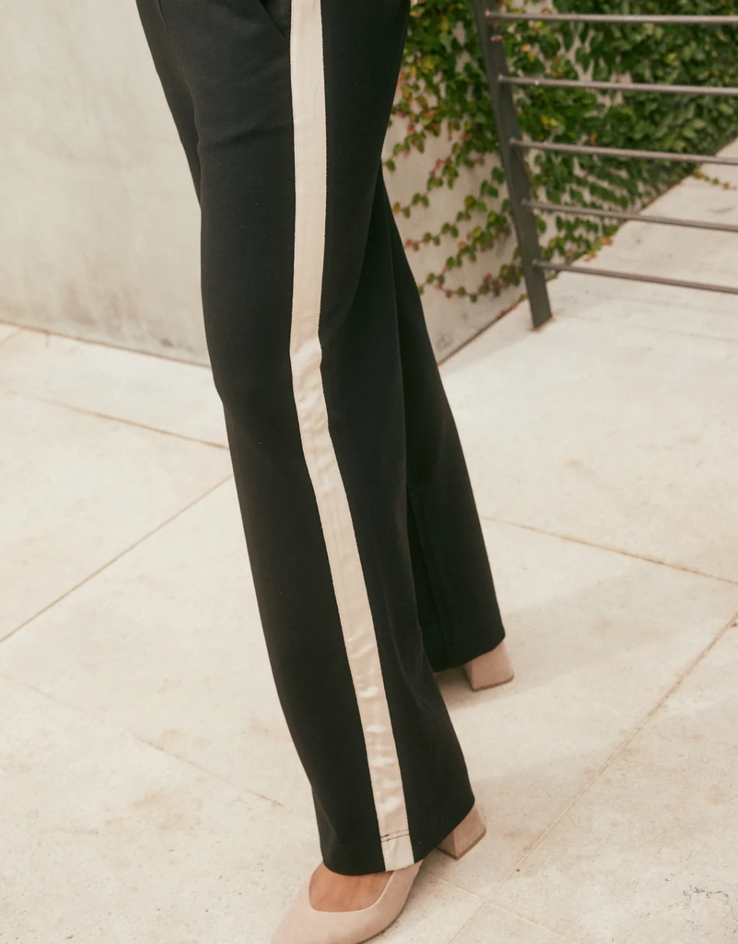 Timeless Straight Leg Ponte Pant - Black/Natural - Image 11