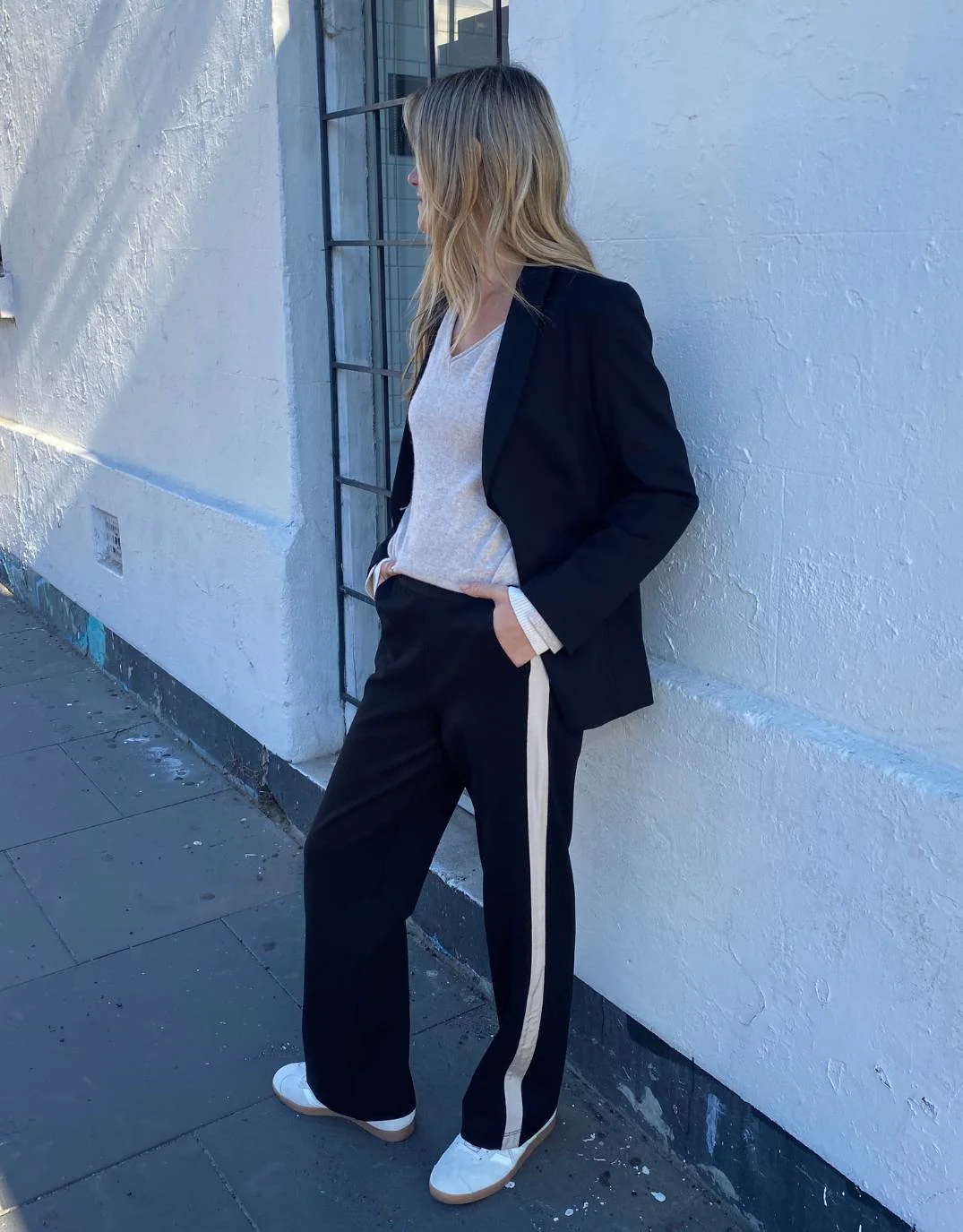 Timeless Straight Leg Ponte Pant - Black/Natural - Image 4