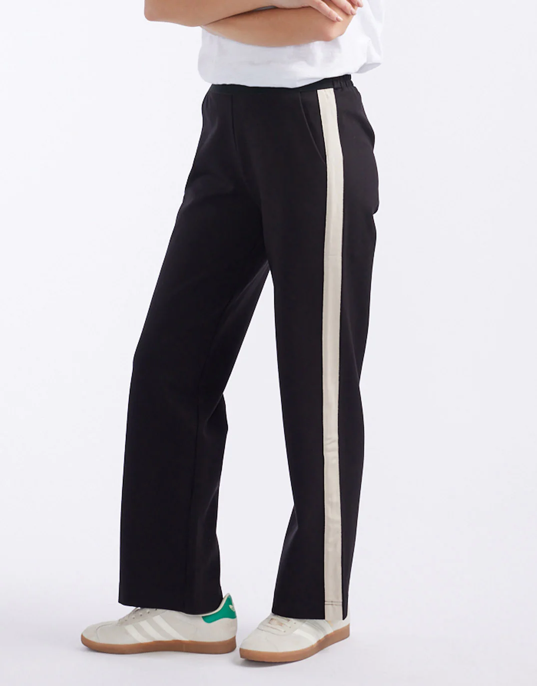 Timeless Straight Leg Ponte Pant - Black/Natural - Image 6