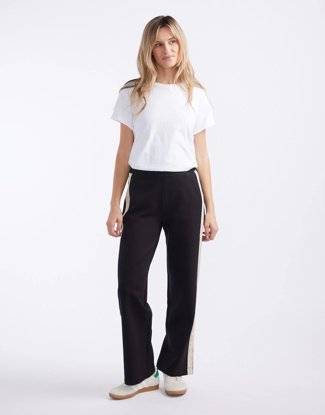 Timeless Straight Leg Ponte Pant - Black/Natural - Image 8