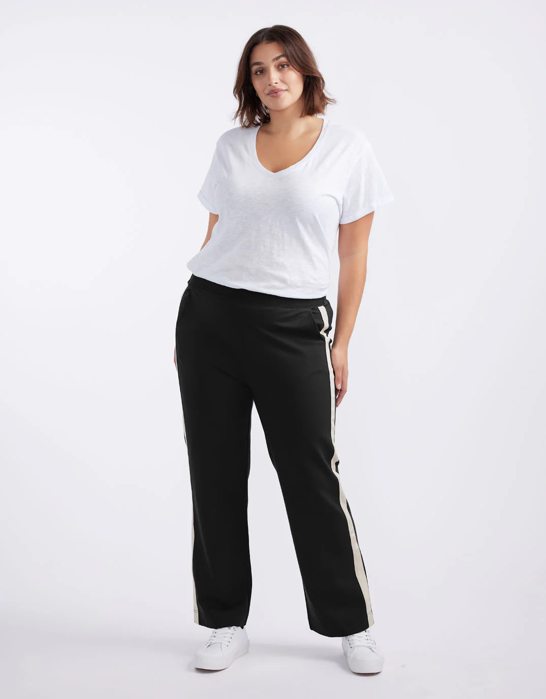Timeless Straight Leg Ponte Pant - Black/Natural - Image 9