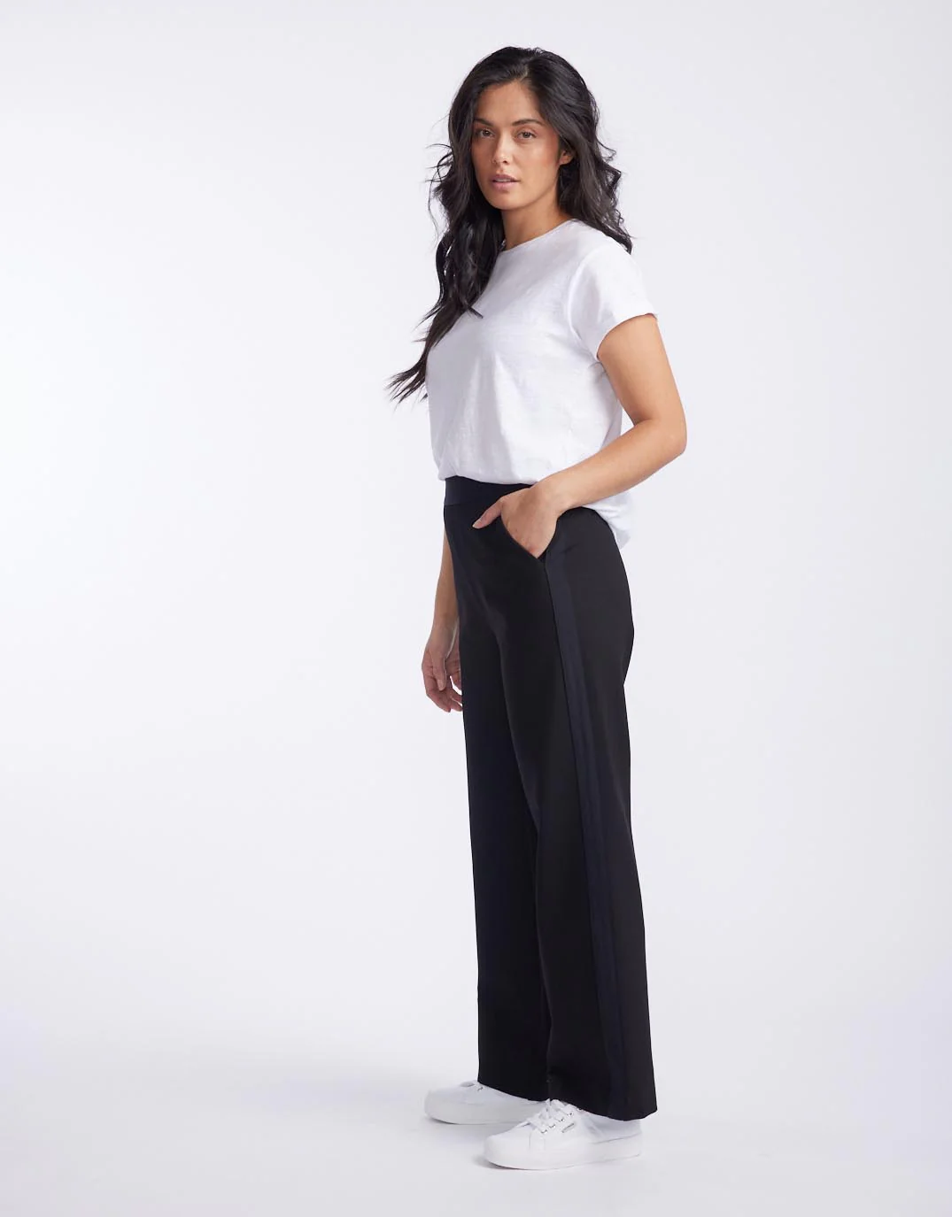 Timeless Straight Leg Ponte Pant - Black On Black - Image 12