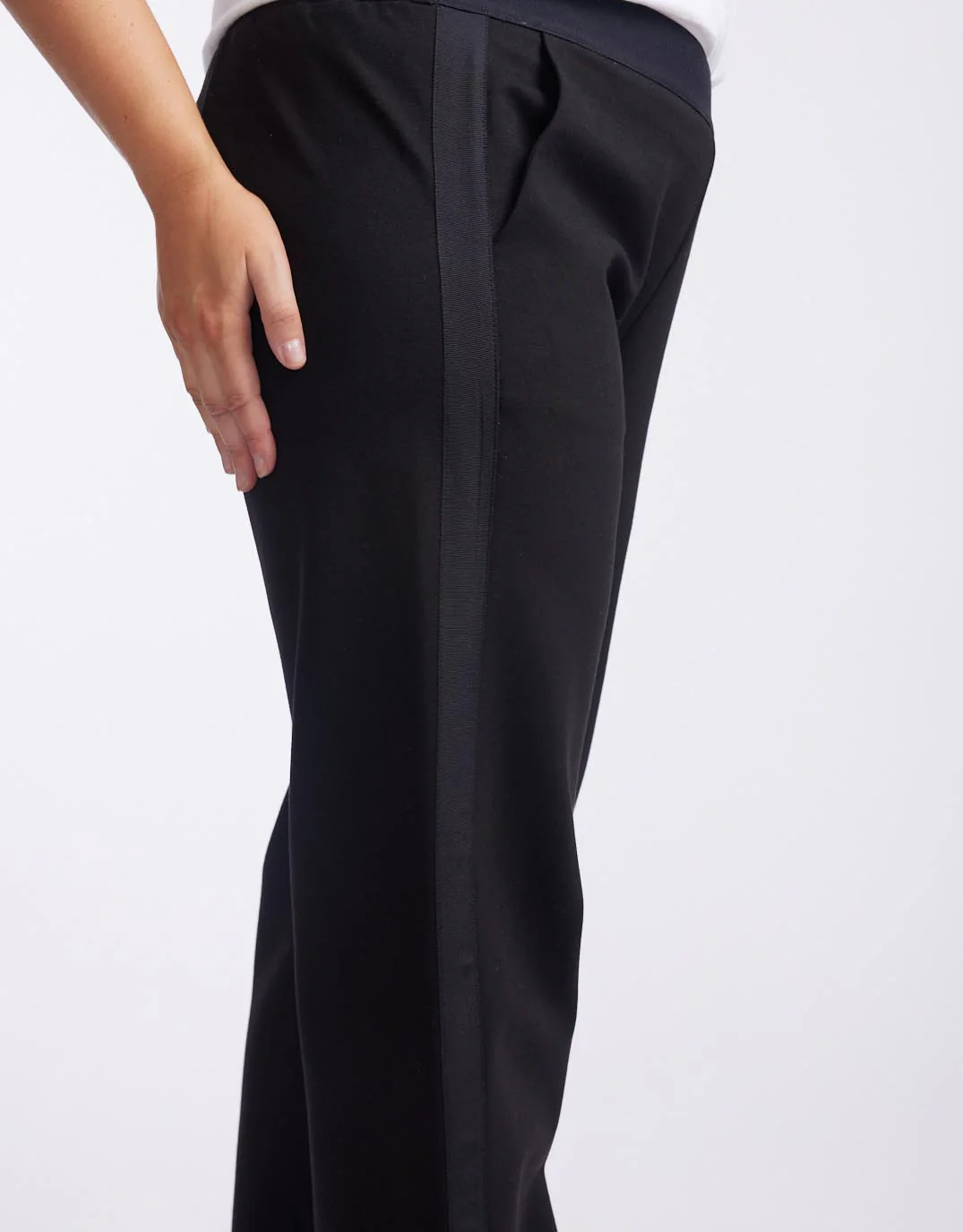 Timeless Straight Leg Ponte Pant - Black On Black - Image 17