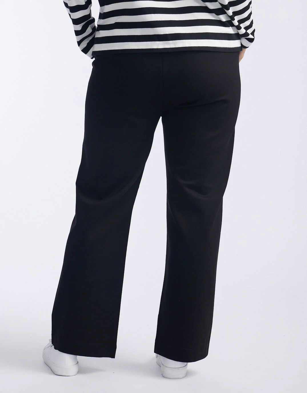 Timeless Straight Leg Ponte Pant - Black On Black - Image 19