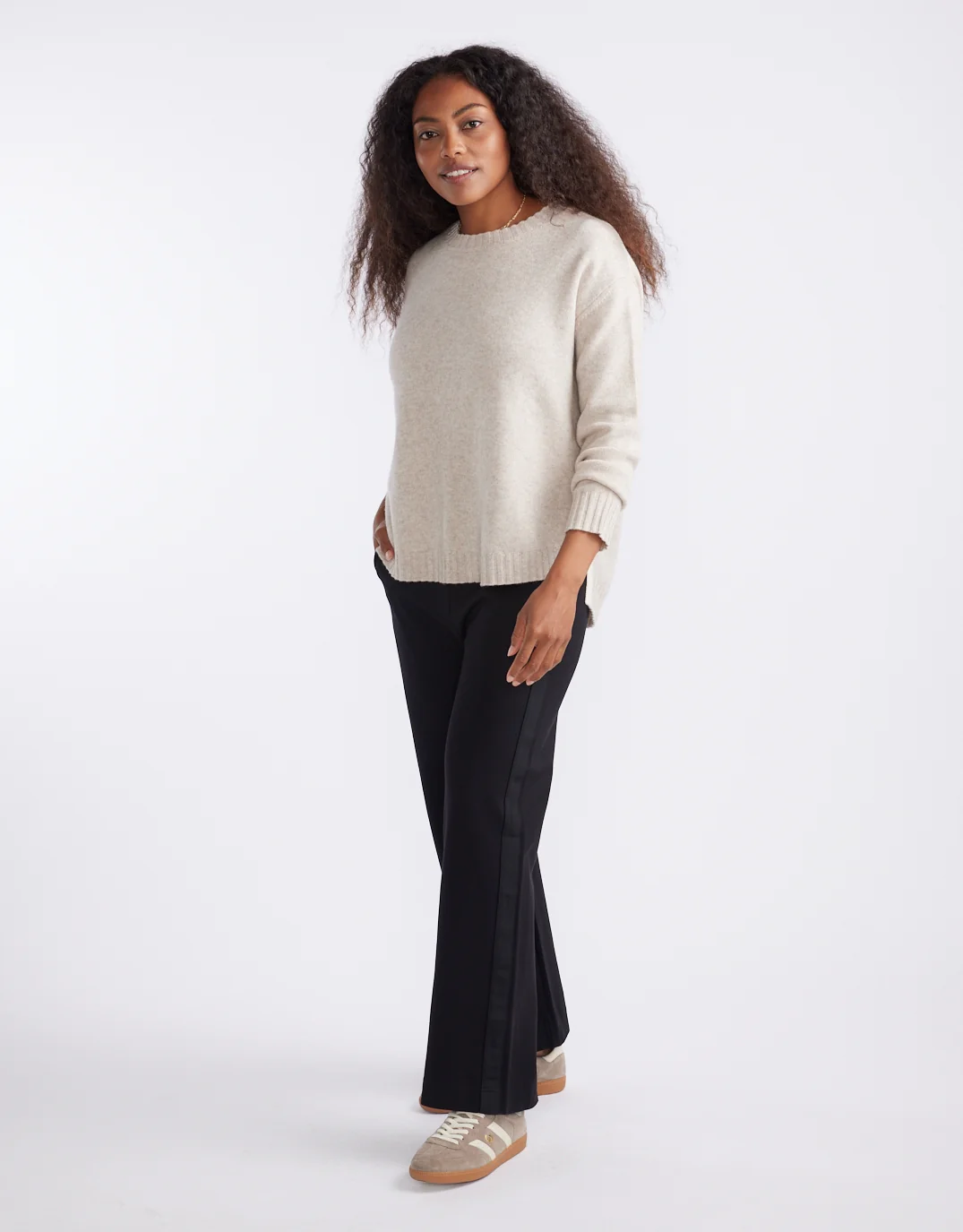 Timeless Straight Leg Ponte Pant - Black On Black - Image 5