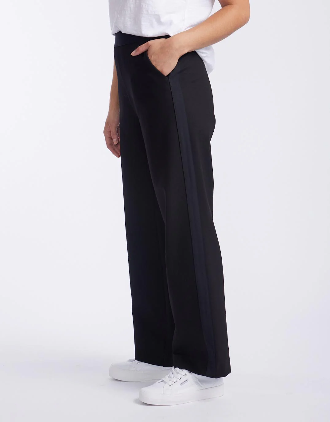 Timeless Straight Leg Ponte Pant - Black On Black - Image 7