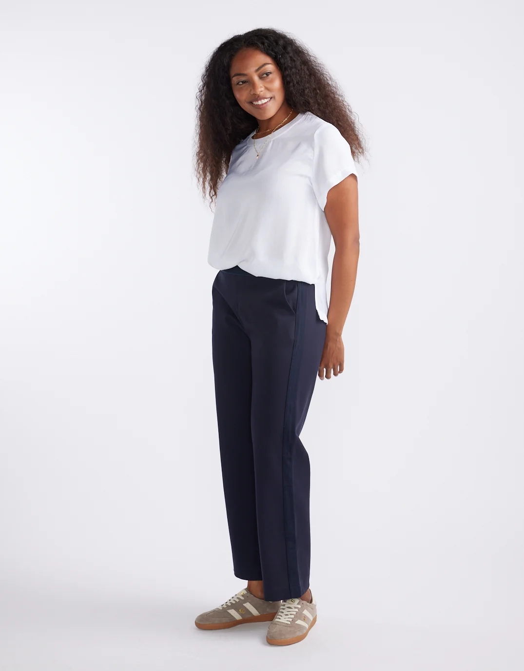 Timeless Straight Leg Ponte Pant - Navy/Navy