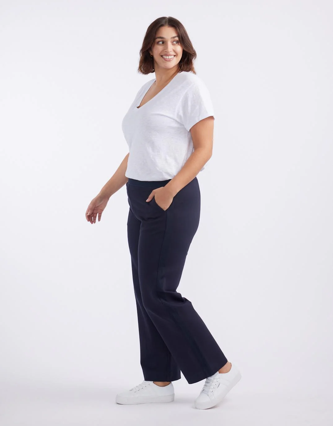Timeless Straight Leg Ponte Pant - Navy/Navy - Image 10