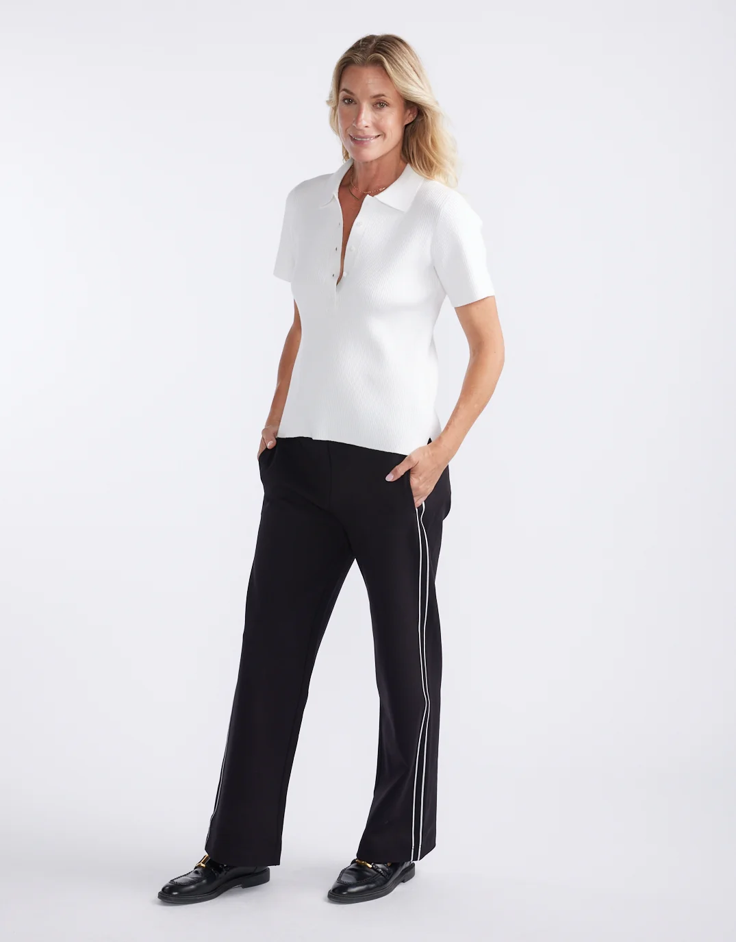 Timeless Straight Leg Ponte Pant - French Tape - Image 3