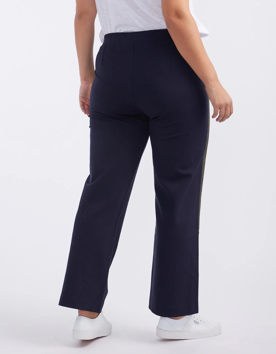 Timeless Straight Leg Ponte Pant - Navy/Khaki - Image 18