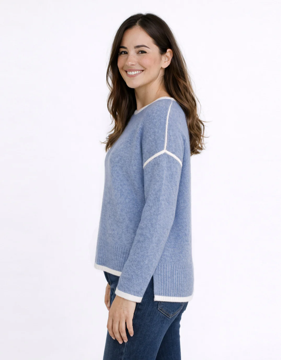 Tori Trim Knit - Blue - Image 3