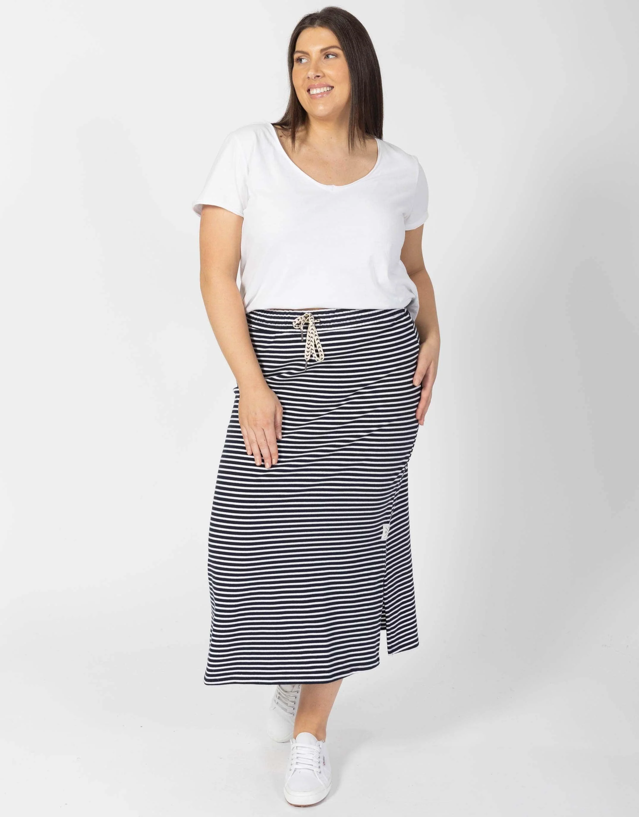 Travel Skirt - Navy/White Stripe - Image 3