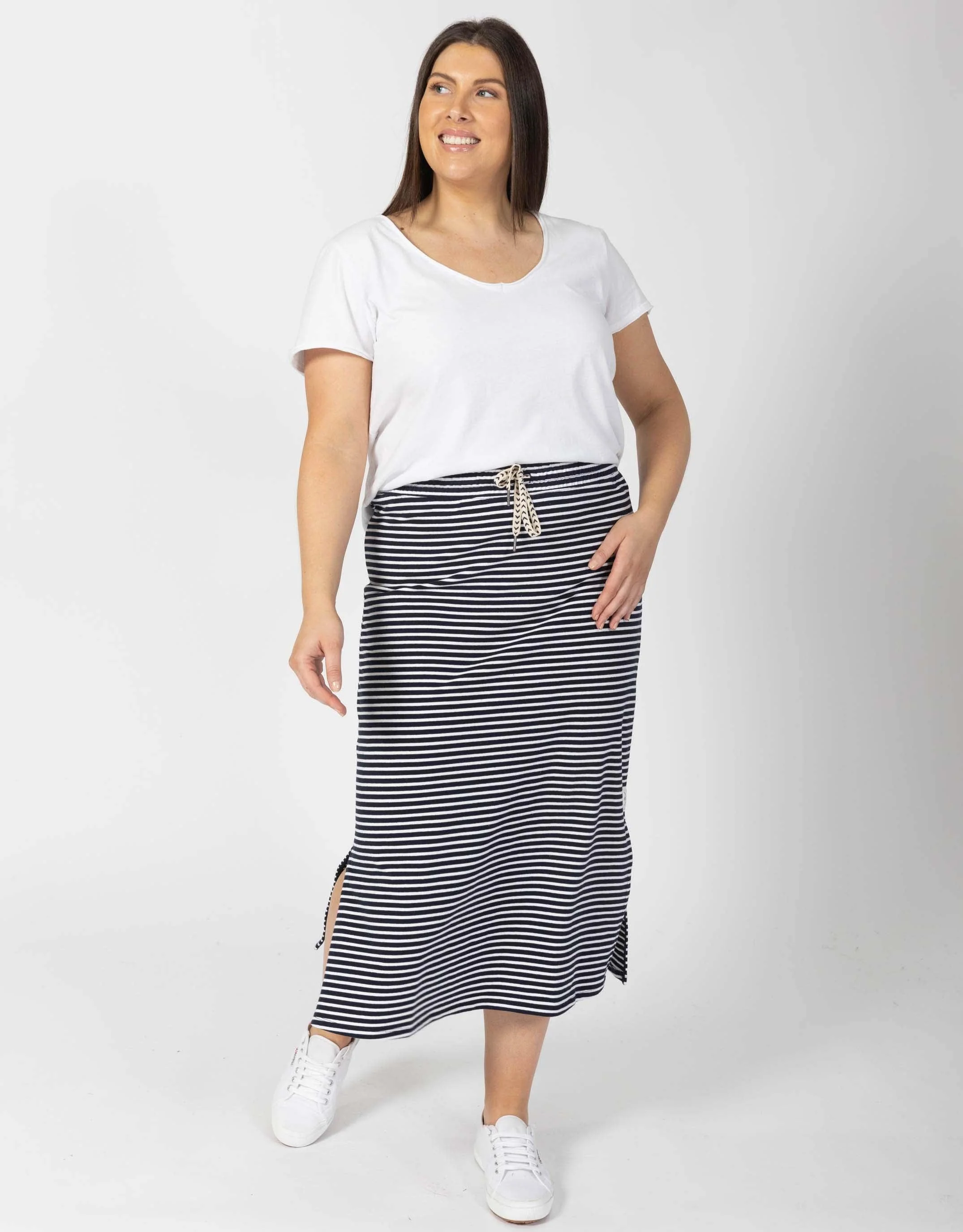 Travel Skirt - Navy/White Stripe - Image 9